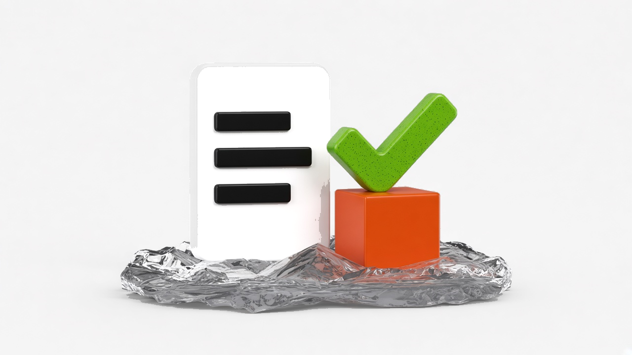 Illustration of a checklist with a check mark