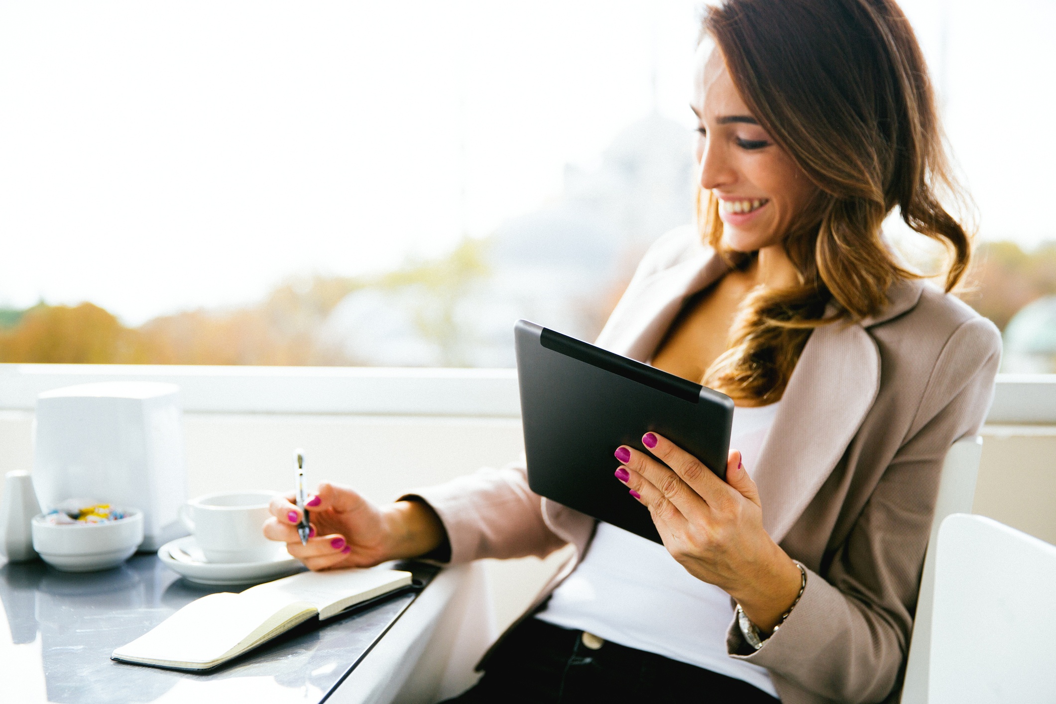 Woman Checking Business Account